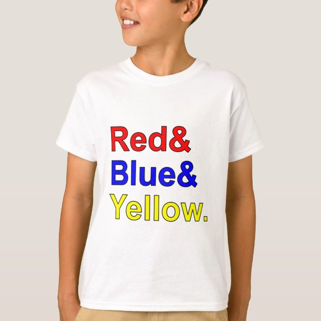 Red Blue Yellow | Primary Colours T-Shirt (Front)