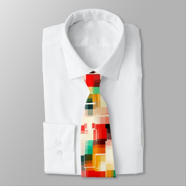 Red Blue Yellow  Tie (Tied)