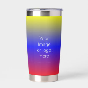 Red Blue Yellow Traveller Gradient Personalize Insulated Tumbler