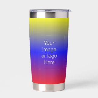 Red Blue Yellow Traveller Gradient Personalize Insulated Tumbler