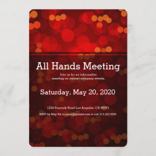 Red Blurry éclaire toutes les mains Invitation de
