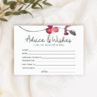 Red Blush Floral Roses Advice Well Wishes Wedding