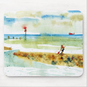 Red Boat in Mundesley, Norfolk Mouse Pad