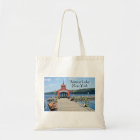 Red boathouse on Seneca Lake