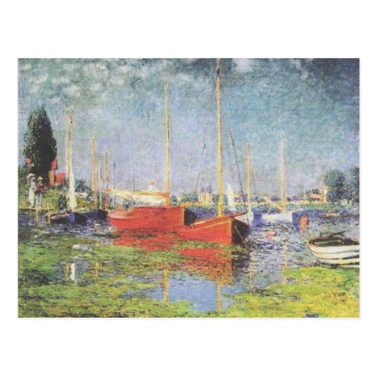 Red Boats at Argenteuil Postcard