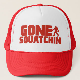 Red Bobo GONE SQUATCHIN Hat Finding Bigfoot