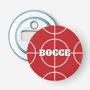 Red Boccie Ball bottle opener fridge magnet