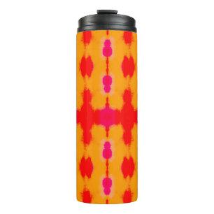 Red Boho fashion. Persian Carpet. Watercolor Layer Thermal Tumbler