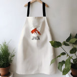 Red Boiled Crawfish Personalized Name  Apron<br><div class="desc">Red boiled crawfish illustration with personalized name apron. Makes for adorable gifts!</div>