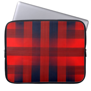 Red Bokeh Buffalo Plaid Laptop Sleeve
