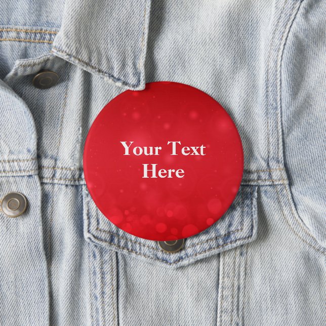 Red Bokeh Design, Template 4 Inch Round Button (In Situ)