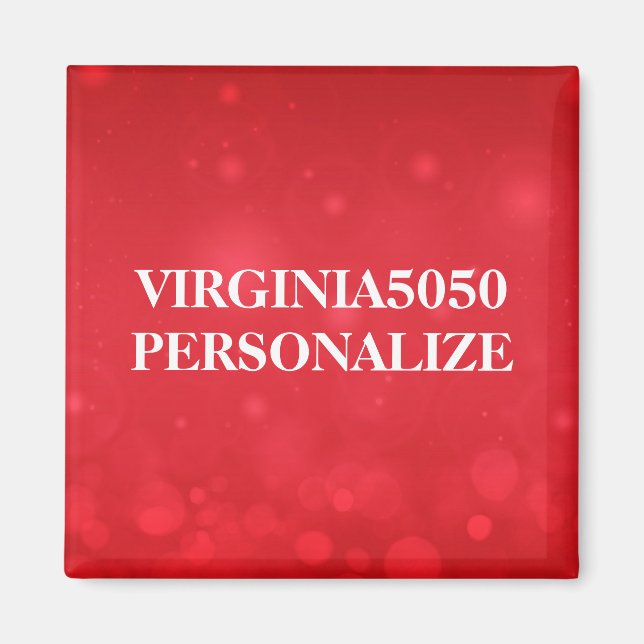 Red Bokeh Design TEMPLATE Magnet (Front)