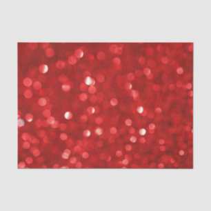 Red Bokeh Glitter Pattern Tissue Paper