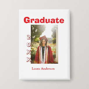 Red bold photo graduation add name class text
