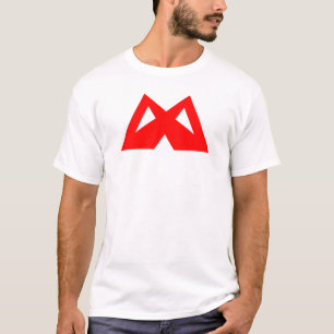 Red Bold Stylish Geometric Letter M T-Shirt