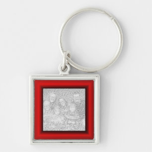 Red Border Keychain