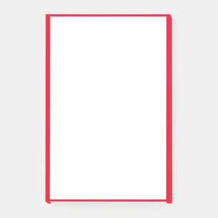 Red Bordered Edges Solid White Background Post-it Notes
