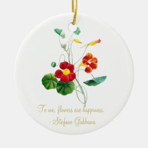 red botanical minimal vintage for her ceramic ornament