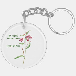 red botanical minimal vintage for her keychain