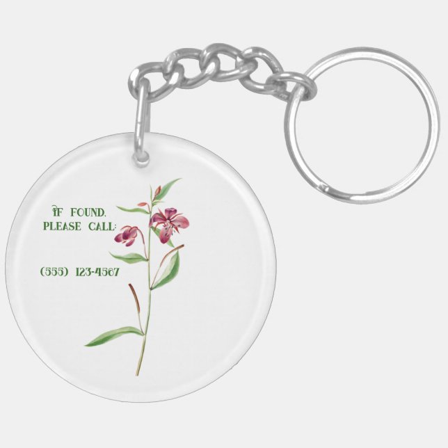 red botanical minimal vintage for her keychain (Back Left)