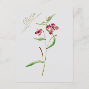 red botanical minimal vintage for her postcard