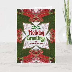 Red Bottlebrush Australian Christmas Holiday Greet Card