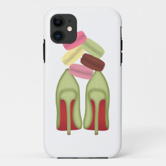 Red Bottoms stilettos shoes, high heels & macarons iPhone 11 Case
