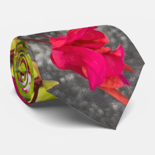 red bougainvillea or paper flower, red tropical tie