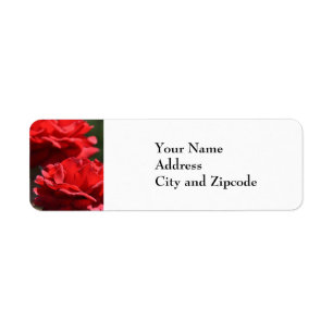 Red Bouquet Address Label
