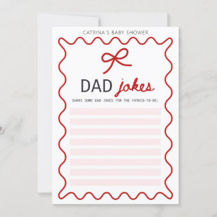 Red Bow Baby Shower - Editable Name, 5x7 Invitation