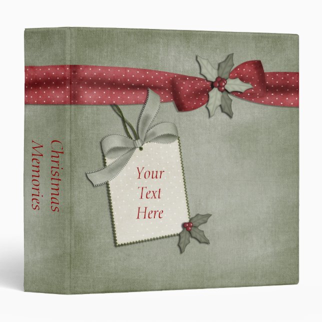 Red Bow Christmas Binder (Front/Spine)