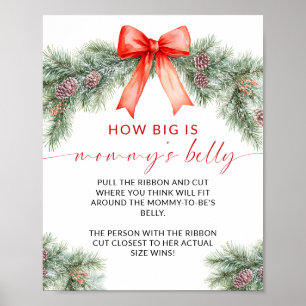 Red Bow Christmas How Big is Mommy's Belly Game Poster