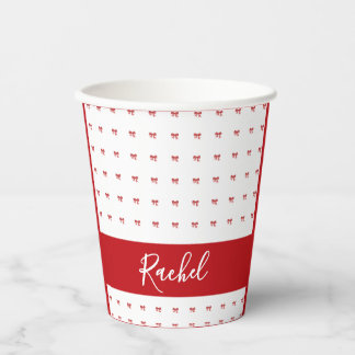 Red Bow Girl Birthday Party Paper Cup