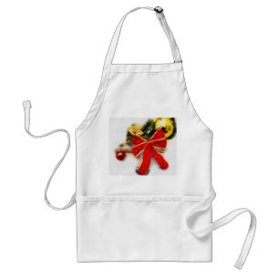 Red bow happy Christmas Standard Apron