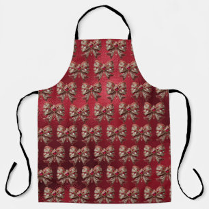 Red Bow Holiday Apron