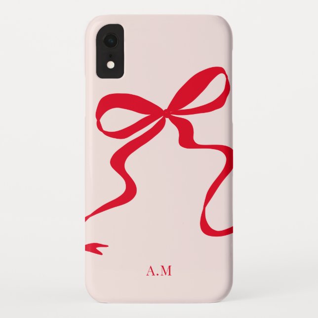 Red Bow Illustration Case-Mate Iphone XS Case (Back)