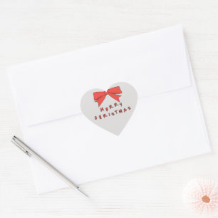 Red Bow Merry Christmas Envelope Seals