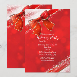 Red Bow & Sparkles Toutes les invitations pour les
