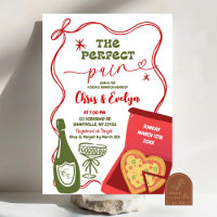 Red Bow The Perfect Pair Couples Bridal Shower