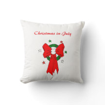 Red Bow -Throw Pillow