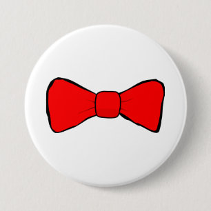 Red Bow Tie 3 Inch Round Button