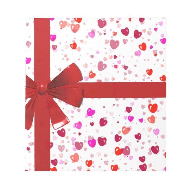 Red Bow Tie Destiny Congratulations Party Notepad (Front)