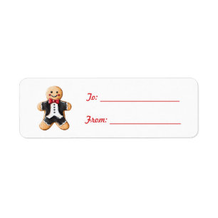 Red Bow Tuxedo Gingerbread Cookie Christmas