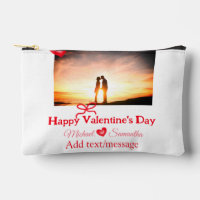 Red bow valentine's day add photo name heart love
