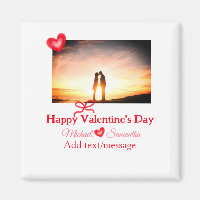 Red bow valentine's day add photo name heart love
