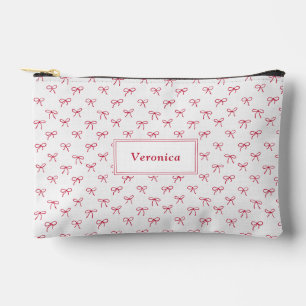 Red Bow Valentine's Day Gift  Accessory Pouch