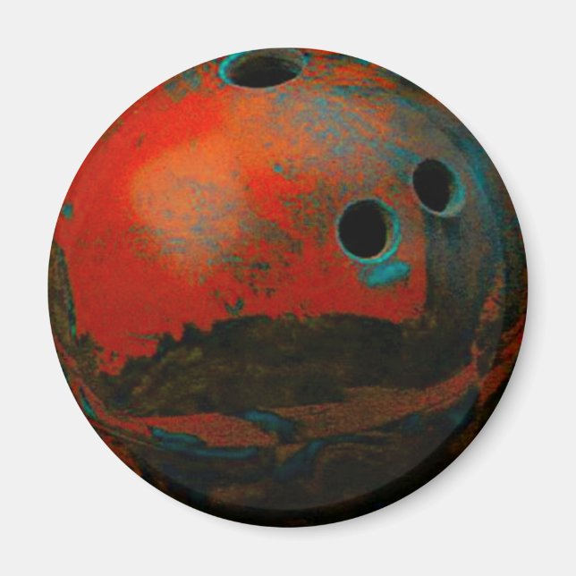 Red Bowling Ball Customize It Magnet (Front)