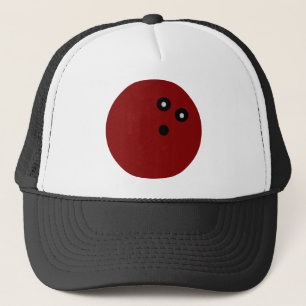 Red Bowling ball Trucker Hat
