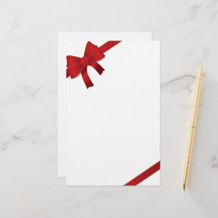 Red Bows Christmas Stationery