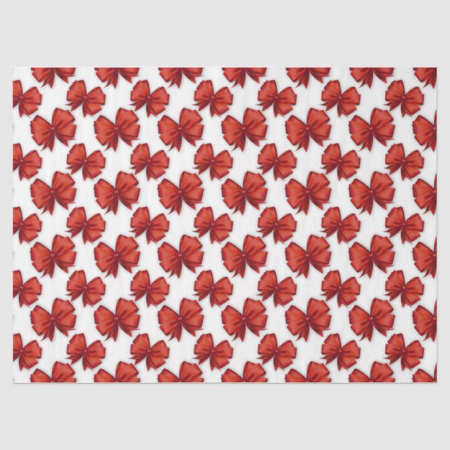 Red Bows Tissue Paper (Front)